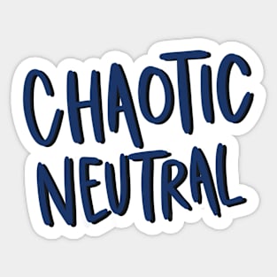 Chaotic Neutral Alignment Handwritten Sticker